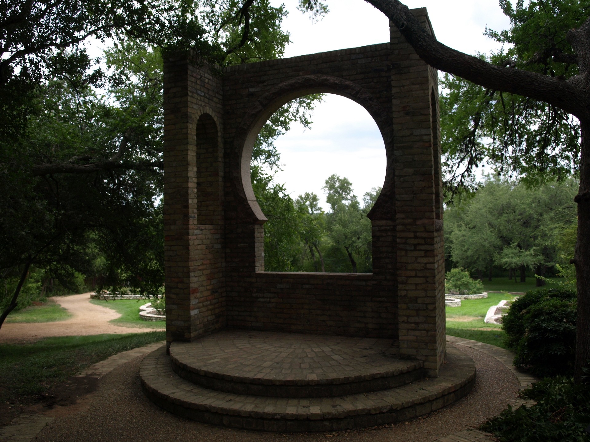 View Through the Window of  the Butler Mansion